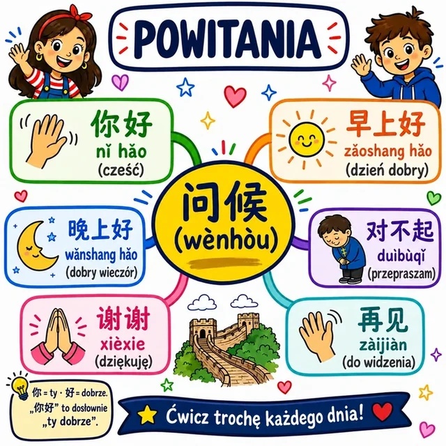 Mapa myśli: Powitania