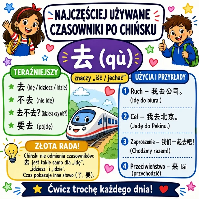 Mapa myśli: czasownik 去 (qù)